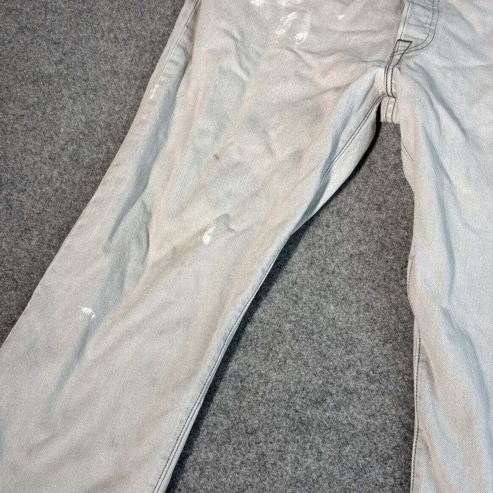 Levi's 501 Jeans Mens 42x32 (Fits 39x29) Light Wash Gray Streetwear Skater‎ Work